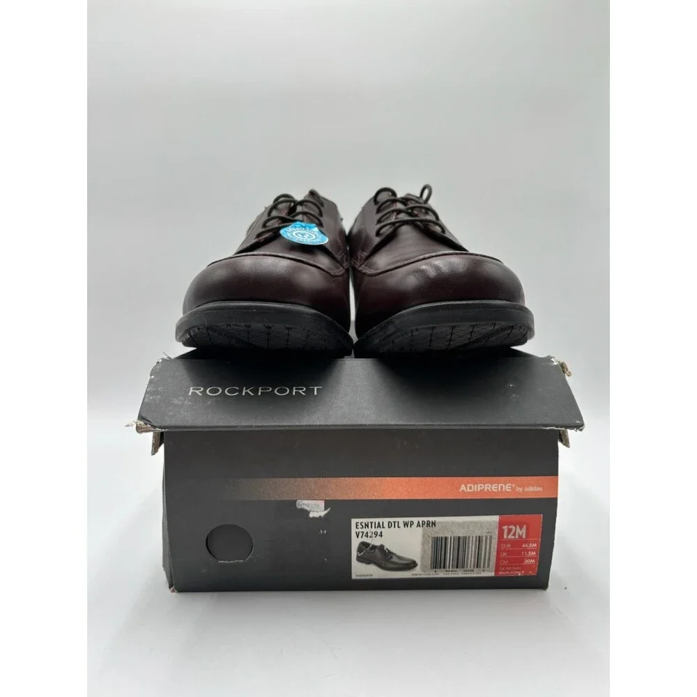 Rockport ESNTIAL DTL WP APRN V74294 Men's NEW Dress Shoe Brown US Size 12M
